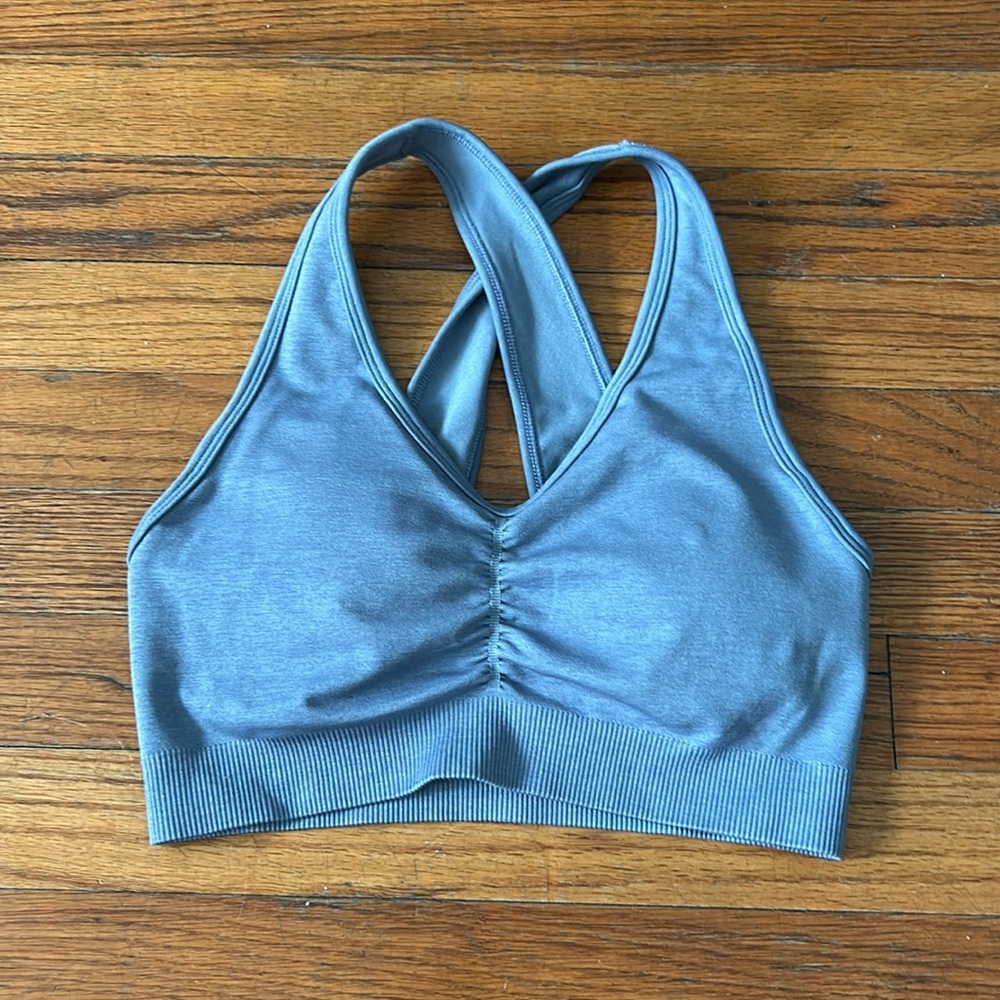 Never worn light blue Alphalete sports bra
